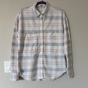 Free People Pastel Plaid Shirt